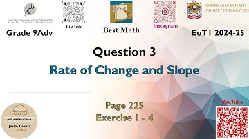 Rate of change and slope | Q3 P1 | 9A | EoT1 |