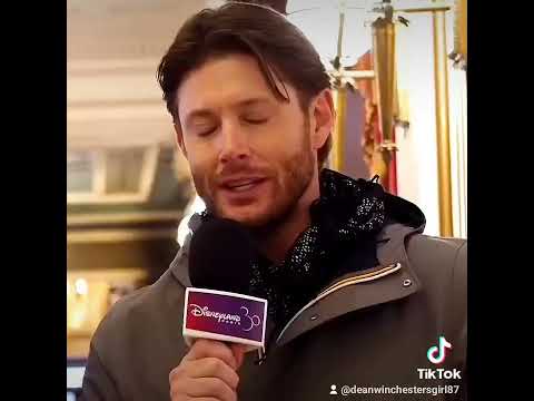 Jensen Ackles and Daneel Ackles answering questions at Disney in France