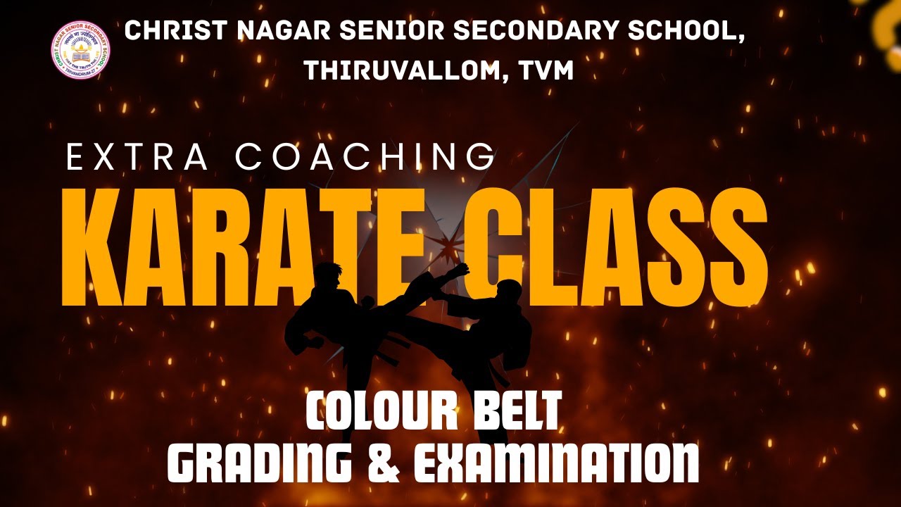 Karate colour belt grading & Examination | Christ Nagar Senior Secondary School, Thiruvallom, TVM
