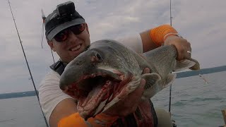 Looking for GOOD Trout in BAD Weather | Early August 2022 Finger Lakes Kayak Fishing