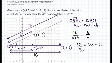 Dividing a Segment into Ratios