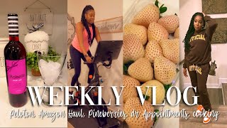 Weekly  VLOG | Peloton, Amazon Haul, Pineberries, Dr Appointments,  Cooking