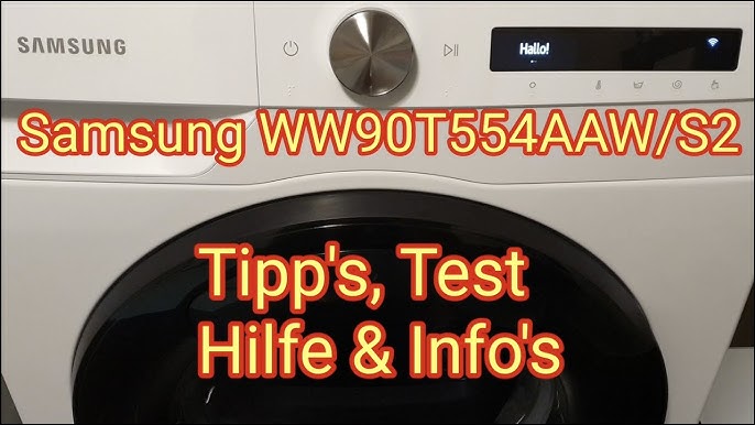 Waschmaschine 1400 AddWash, - U/min, Samsung kg, WW81T554AAW/S2 8 YouTube WW5500T,