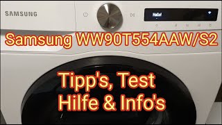 Waschmaschine Samsung WW90T554AAW/S2 (9 kg, 1400 U/Min., A) - Tipps, Test, Hilfe & Info`s
