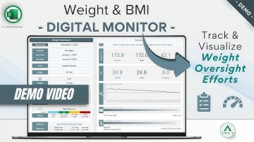 Track your weight and support your fitness transformation - Weight Monitor Demo - Excel Spreadsheet