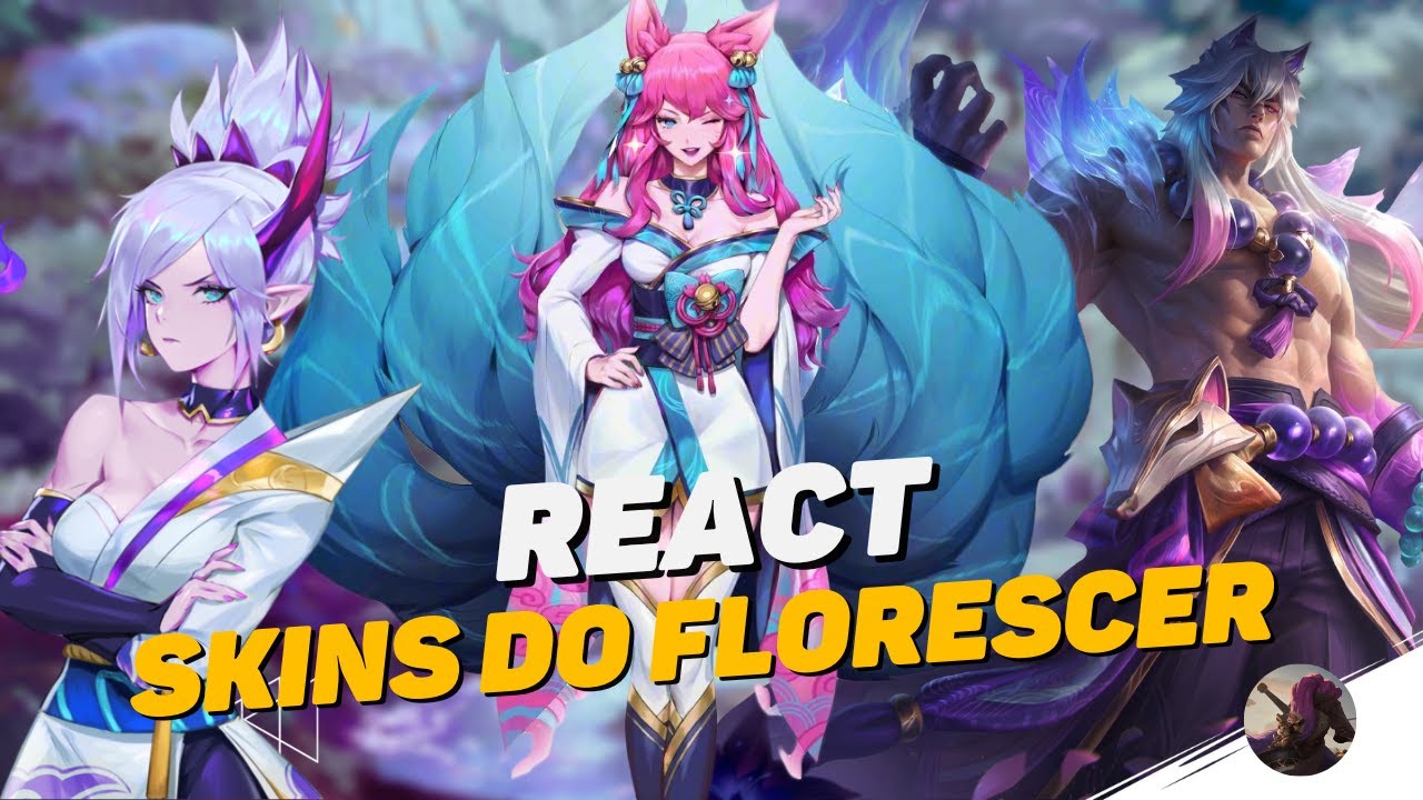 Ahri Florescer Espiritual Prévia da nova skin do Wild Rift cr: Skin Sp