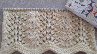 Karna Bahar Deniz Dalgası Örgü Modeli Yapımı - Sea Wave Knitting Pattern Making