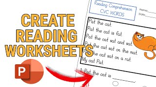 How To Create A Reading Worksheet In Powerpoint (Classroom Resources)