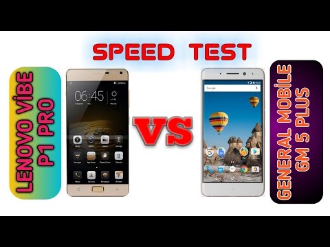 General Mobile Gm 5 Plus vs Lenovo Vibe P1 Pro hız testi (speed test)