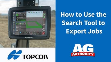 Topcon X Series - How to Use the Search Tool to Export Jobs