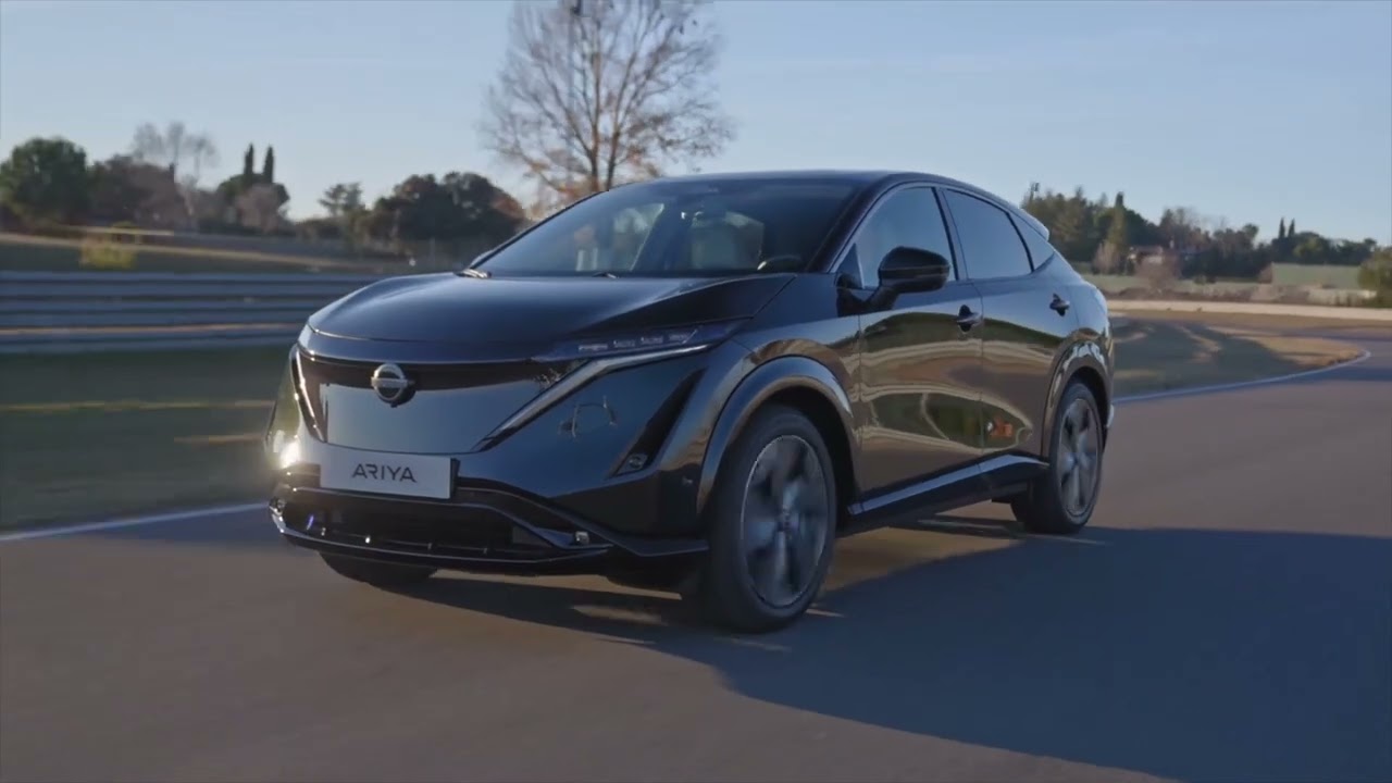 Nissan Ariya In Aurora Green Driving Video Youtube