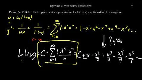 Power Series Representations and Integrals