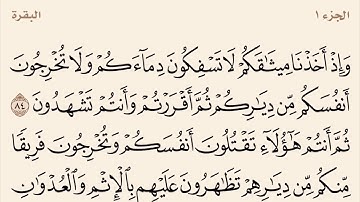 سورة البقرة مكررة من آية 84 إلى 88 القارئ وديع اليمني