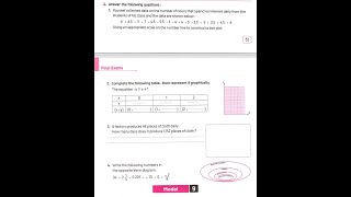 حل امتحانات نهاية الترم ماث model 8 grade 6