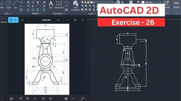 AUTOCAD 2D EXERCISE PRACTICE - 26 ||  AUTOCAD हिंदी में सीखिए || AUTOCAD TUTORIALS FOR BEGINNERS