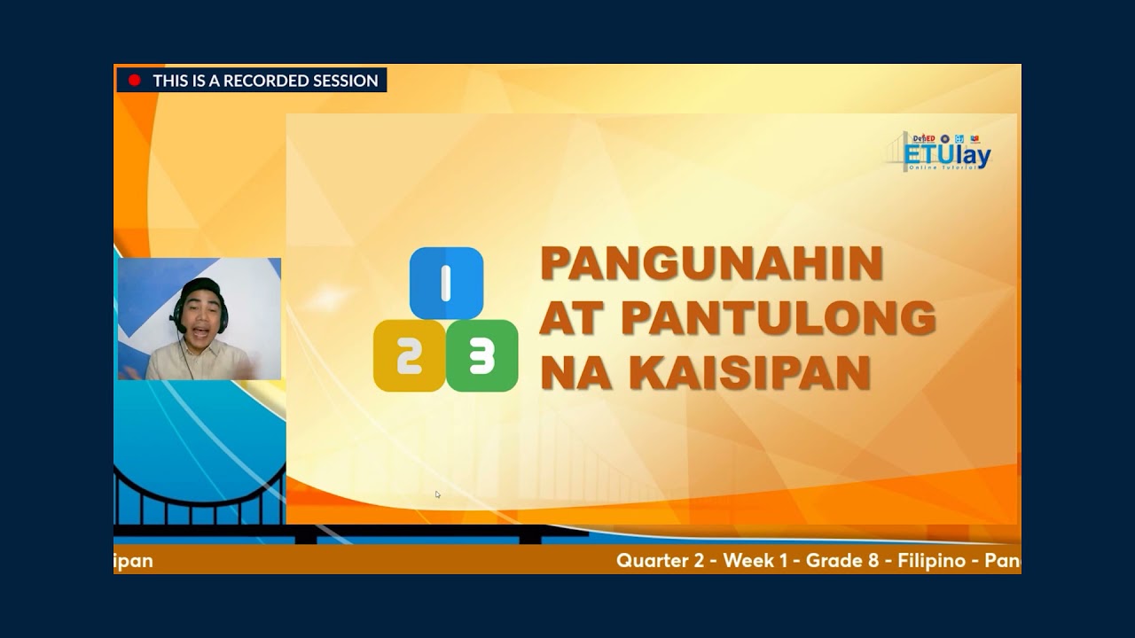 ETULAY FILIPINO 8 Q2 WEEK1 Pangunahin at Pantulong na Kaisipan