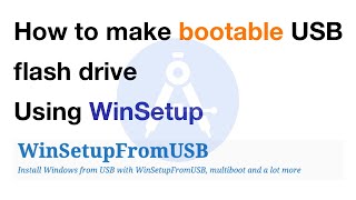 How to create a bootable USB with WinSetup in Windows
