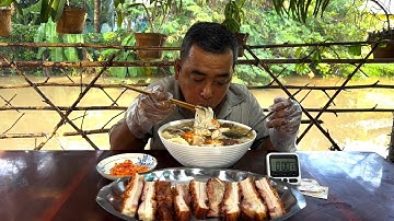 Đại.Chiến Giành Giải Thưởng - 3 Ký BÚN NƯỚC LÈO 1 Ký HEO QUAY Quá Đỉnh | ATĐQ