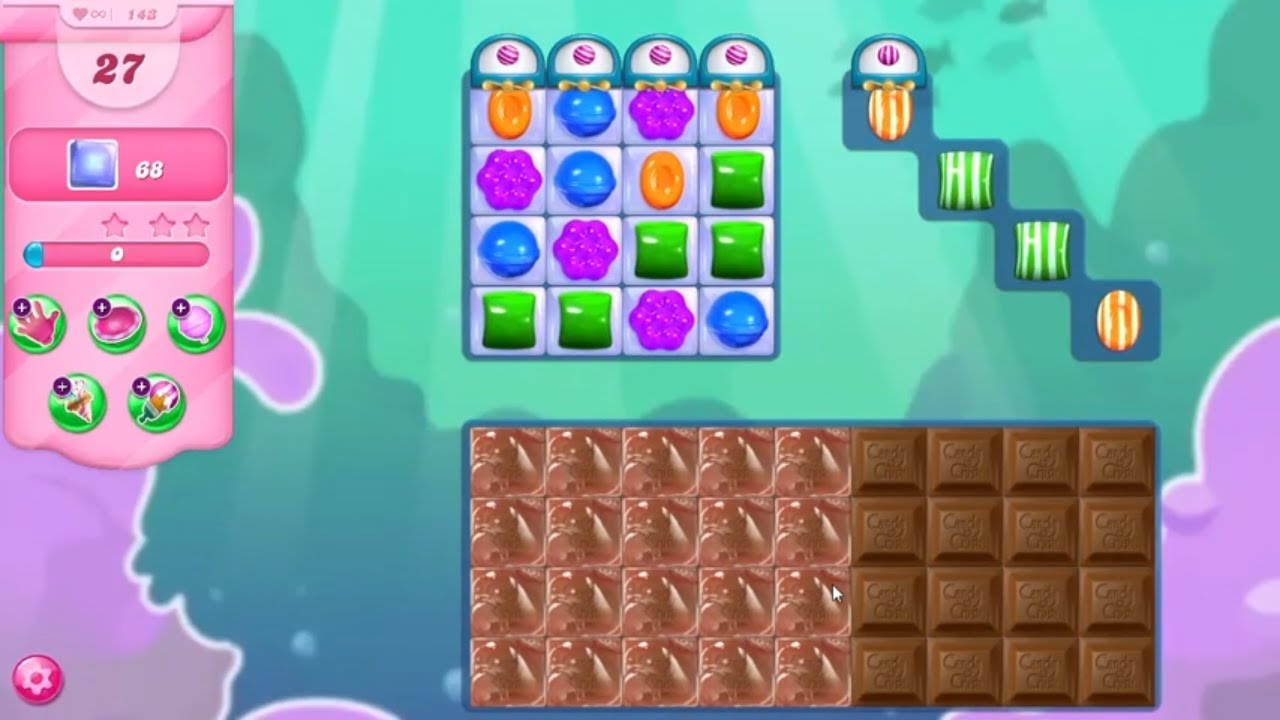 Candy Crush Saga LEVEL 143 NO BOOSTERS (new version) - YouTube