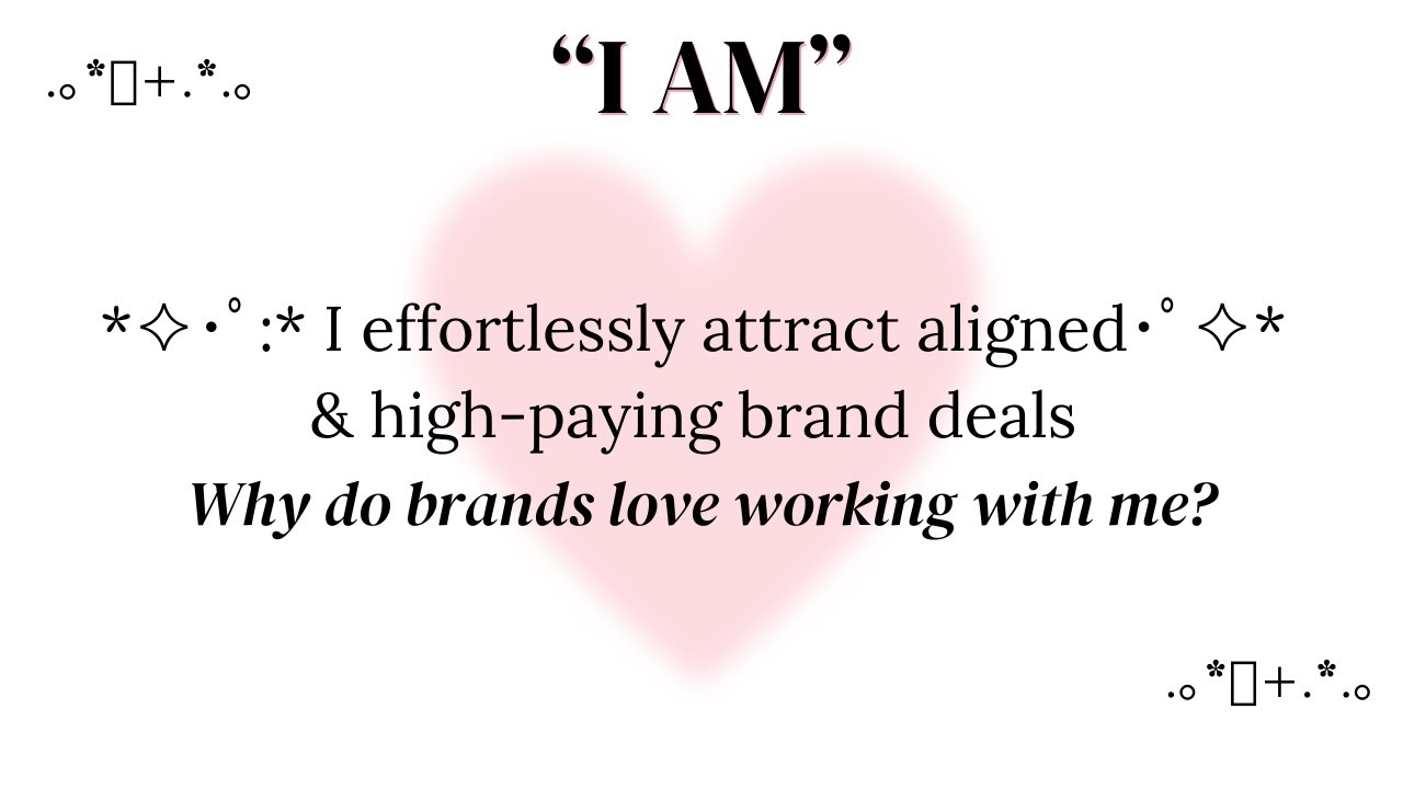 you effortlessly attract aligned & high-paying brand deals!~ ✨️🪄 robotic affirmation loop
