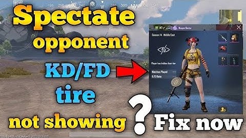 how to hide KD/FD tire in bgmi | bgmi statistics not showing | spectate enemie KD not showing fix |
