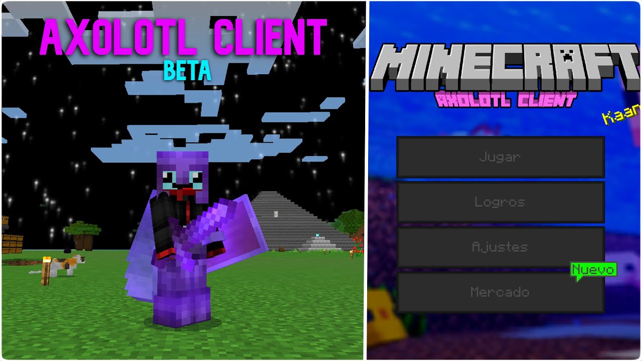 AXOLOTL CLIENT para Minecraft Bedrock 1.17 | Client PVP | GUI Obscura ...
