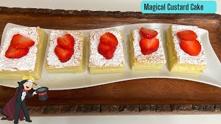 Magical Custard Cake! 3 layers with ONLY One Batter! Easy & Delicious 