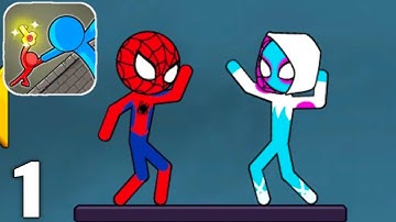 Stickman Red And Blue - Gameplay Walkthrough Part 1 All Levels 1-20 (Android & iOS)