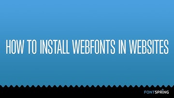 Installing Webfonts