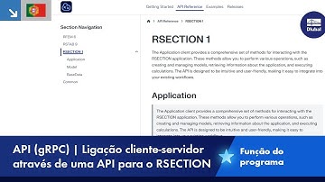 API (gRPC) | Ligação cliente-servidor através de uma API para o RSECTION