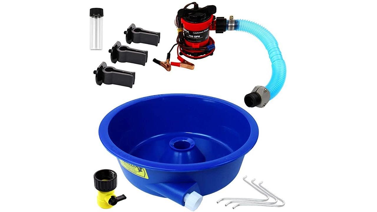 Blue Bowl Concentrator Kit with Pump, Leg Levelers, Vial Gold Mining