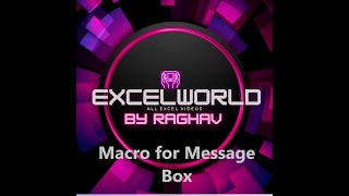 Macro for Message Box Sheet