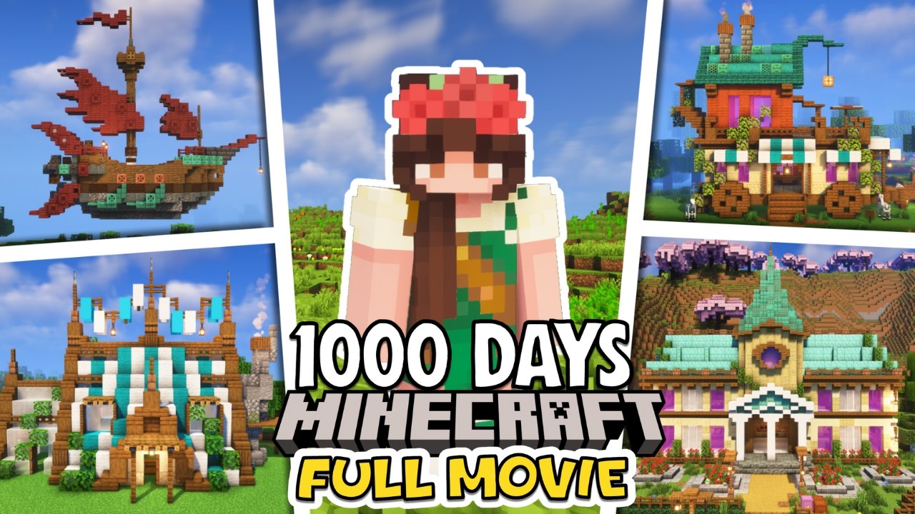 I survived 1000 days building the perfect cozy base in Minecraft (Full ...