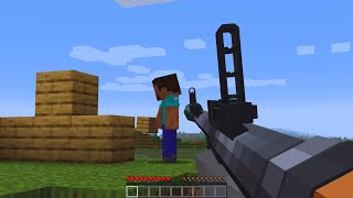 Classmate vs Minecraft Gun Mod...