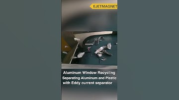 separating aluminum and plastic with eddy current separator#aluminumwindows #aluminumrecycling