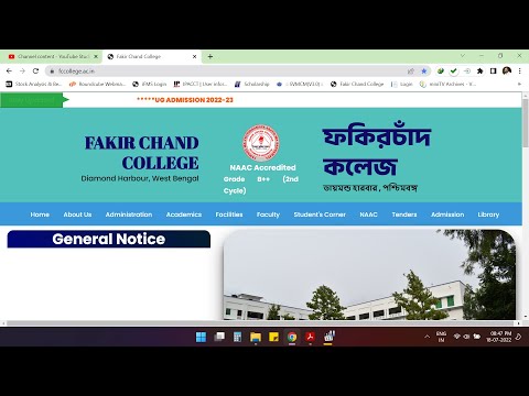 Online  UG Admission Application II Fakir Chand College