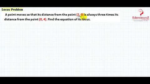 12 A point moves so that its distance from the point 2, 0 is always three times its distance from th