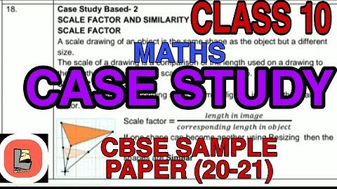 Case study based question class 10|scale factor|cbse class 10 maths.