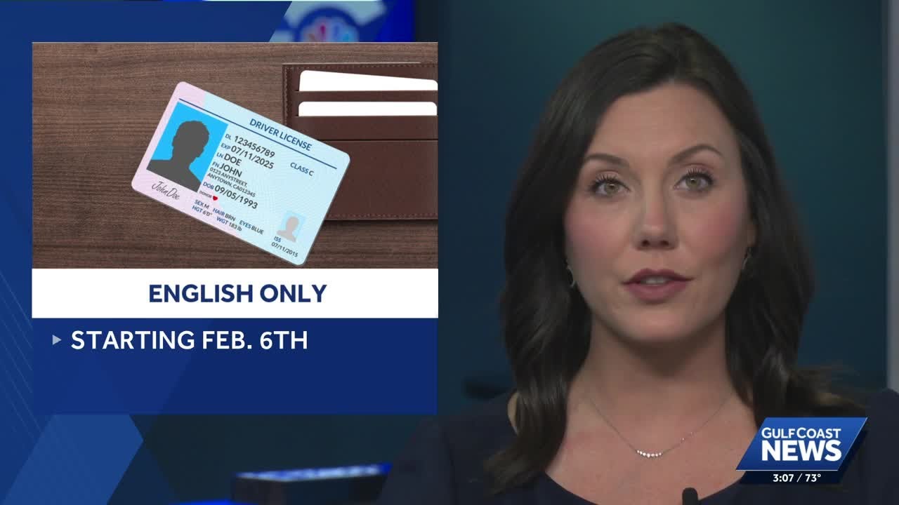 Florida driver's license exams to be administered in English only