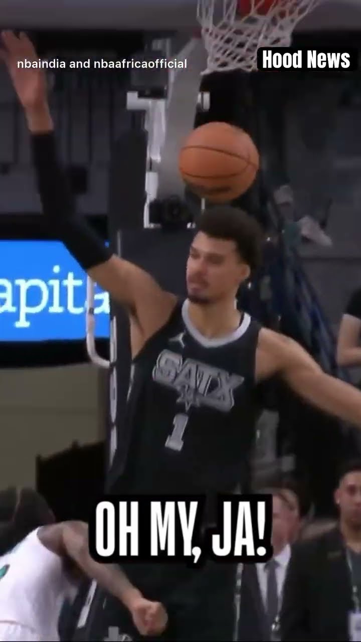 OH MY, JA #hoodnews #jamorant #wemby #NBA #basketball #sports #viralvideo #omg #how #wow #dunk #us
