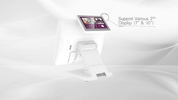 UPOS-211 series: 15" Compact AiO POS System with Dual-Hinge Stand