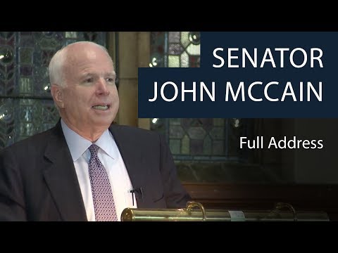 Senator John McCain | Full Address | Oxford Union