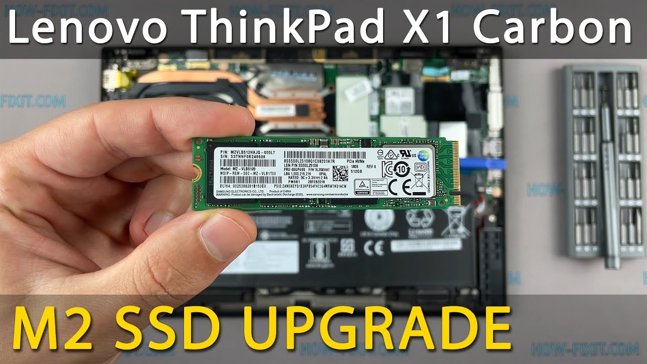 Lenovo ThinkPad X1 How to install M2 SSD - YouTube