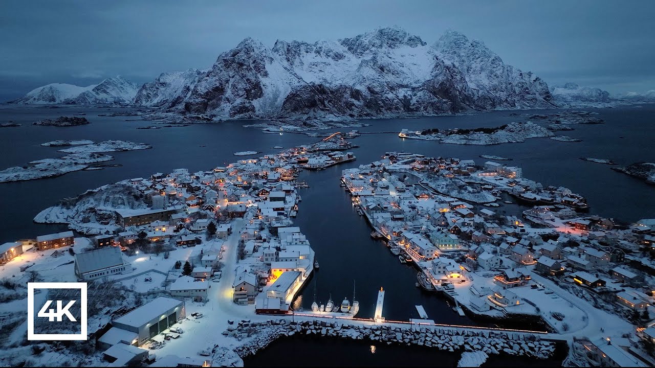 The City on islands Norway and experiences Winter Night