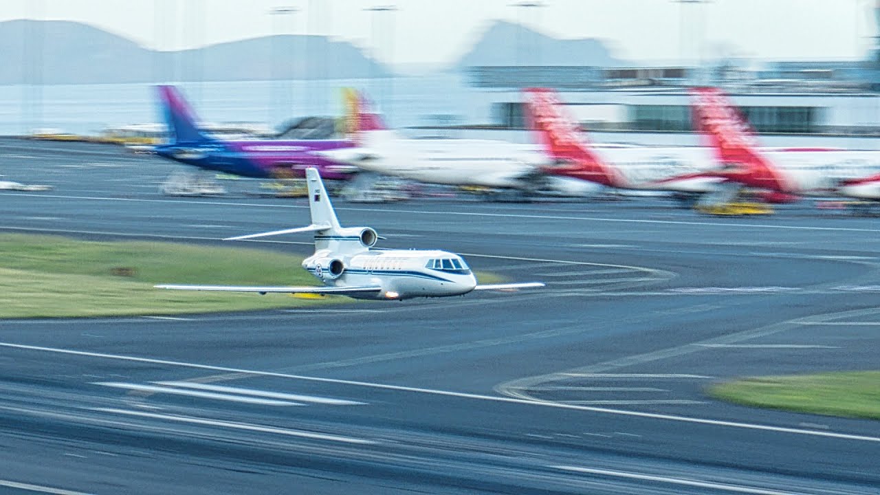STUNNING LOW PASS FALCON F50 Portugal Air Force at Madeira Airport