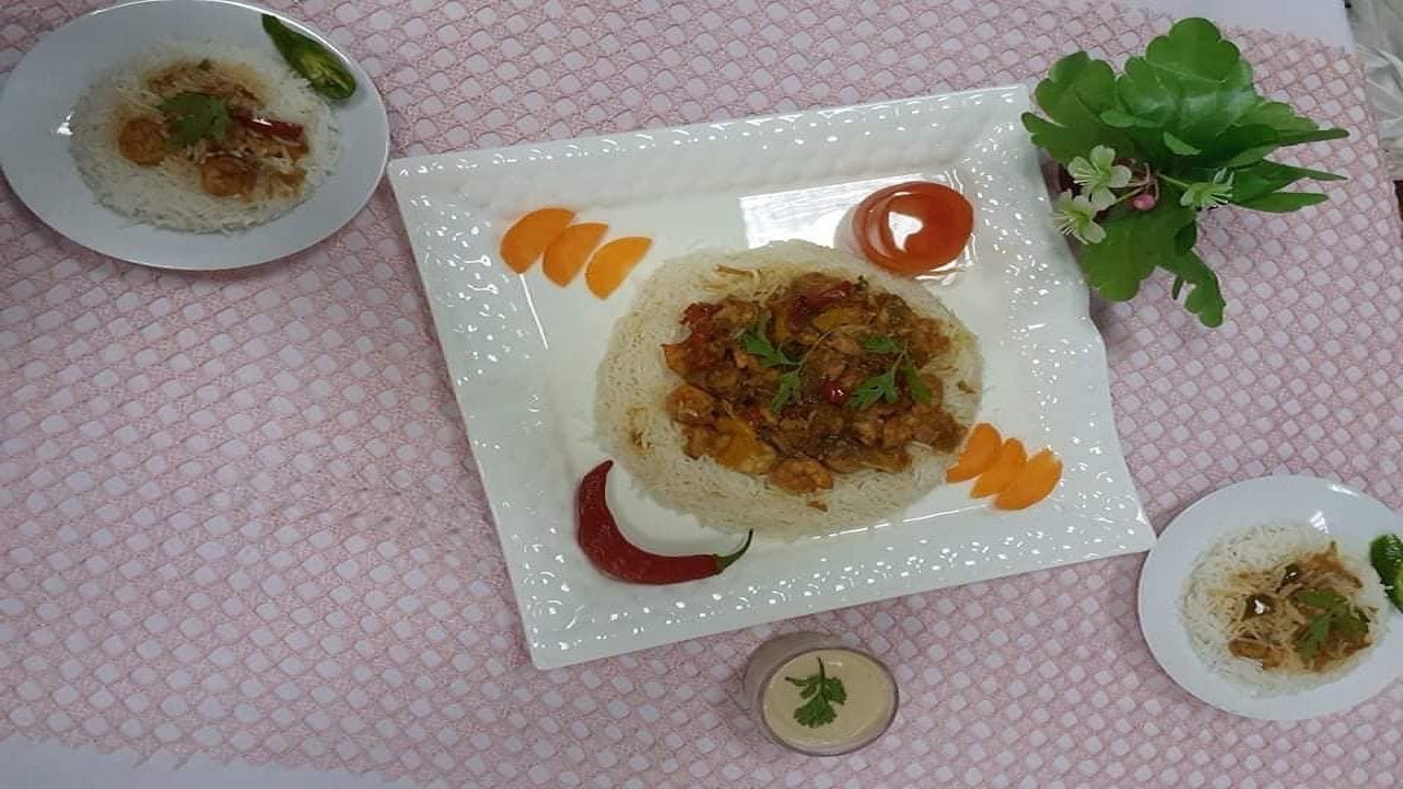 كبسة جمبري ولا أحلى سوشي وخفيف جدا من غير دهون