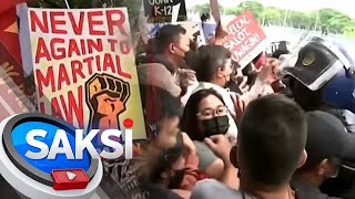 Rally ng mga kontra sa Marcos-Duterte proclamation, nauwi sa girian | Saksi