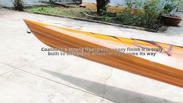 Handcrafted 17ft Wooden Kayak with Arrow Design | Unleash Elegance on the Water!