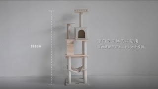 Mwpoモロ 130Plus キャットタワー 仔猫から高齢猫まで長く愛用できる丈夫で安心なキャットタワー