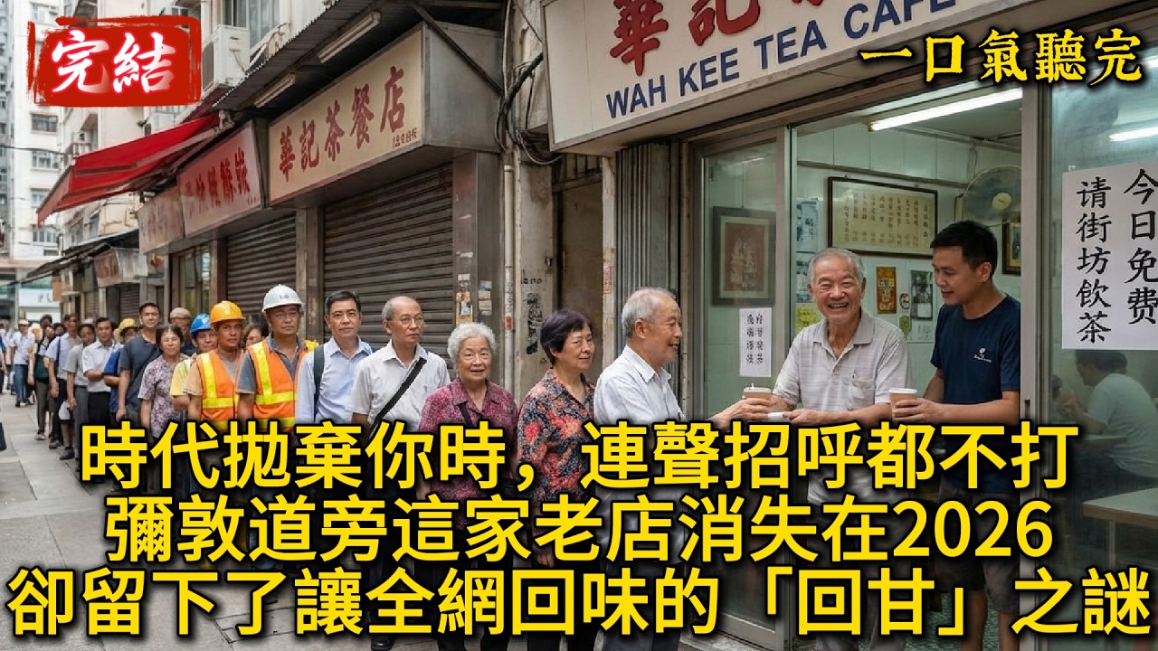 時代拋棄你時，連聲招呼都不打。彌敦道旁這家老店消失在2026，卻留下了讓全網回味的「回甘」之謎。#一口氣聽完 #故事頻道 #故事分享 #睡前故事 #正能量 #2026
